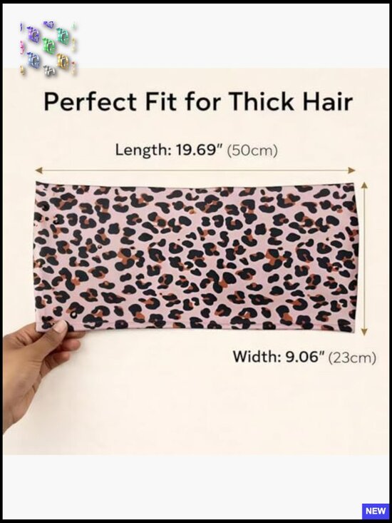 Extra Wide Stretchy Sleep Scarf Headband Anti-Frizz Curly Hair Wrap
